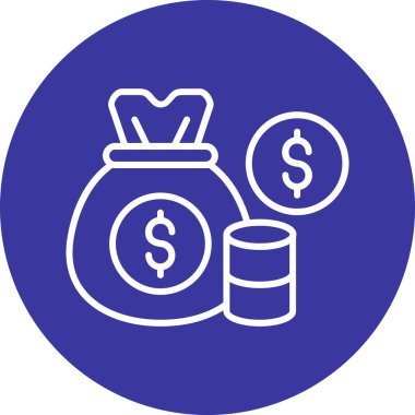 Dolar simgesi vektör illüstrasyonu