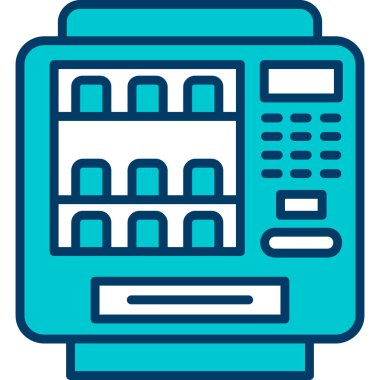 Banka ATM makinesi simgesi - taslak biçimi