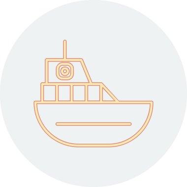 tekne ikonu vektör illüstrasyonu