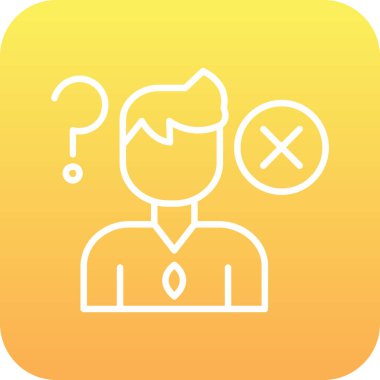 Soru işareti vektör simgesine sahip iş adamı