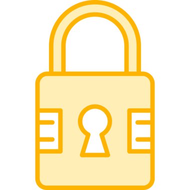 Beyaz arka plan üzerinde Lock şeffaf işareti izole kilit simge vektör