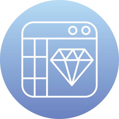 Elmas simgesi, vektör illüstrasyonu