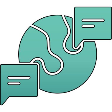 Sohbet simgesi vektör illüstrasyonu