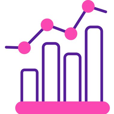 Bar çizelgesi. Web simgesi basit illüstrasyon