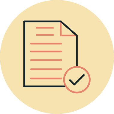 Belge. Web simgesi basit illüstrasyon