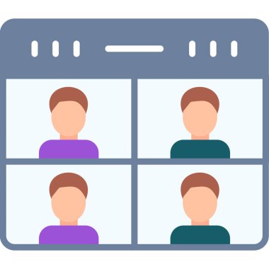 iş insanları simgesi, vektör illüstrasyonu