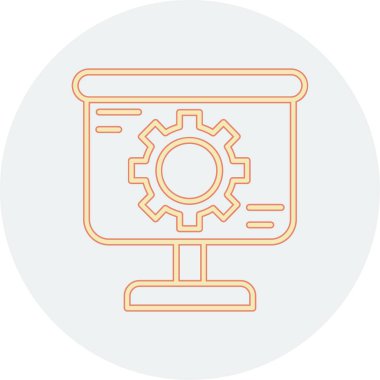 Seo modern teknoloji simgesinin vektör illüstrasyonu