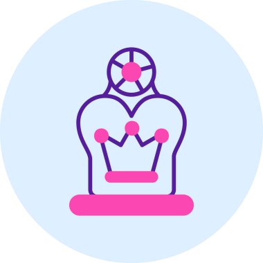 Taç. Web simgesi basit illüstrasyon