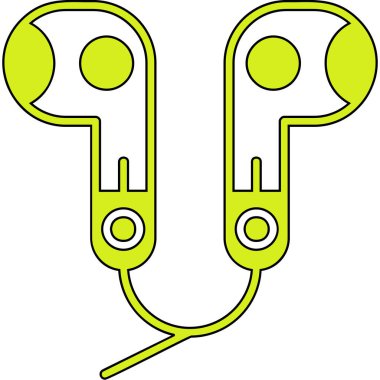 kulaklık simgesi, basit vektör illüstrasyonu