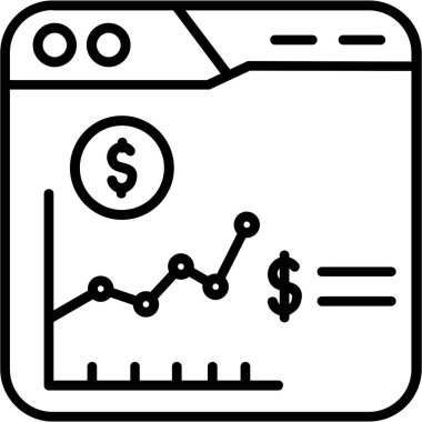 iş grafiği simgesi, basit biçim