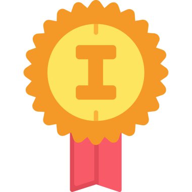 Madalya düz vektör simgesi