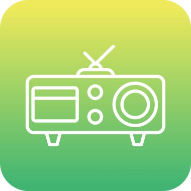 eşsiz radyo oynatıcı satır vektörü simgesi