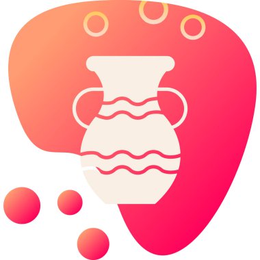 Beyaz arkaplanda mercan simgesi, vektör illüstrasyonu