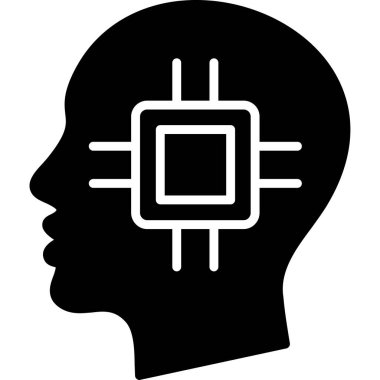 kafa simgesi. Beyaz arkaplanda izole edilmiş web tasarımı için beyin vektör simgesinin basit bir gösterimi