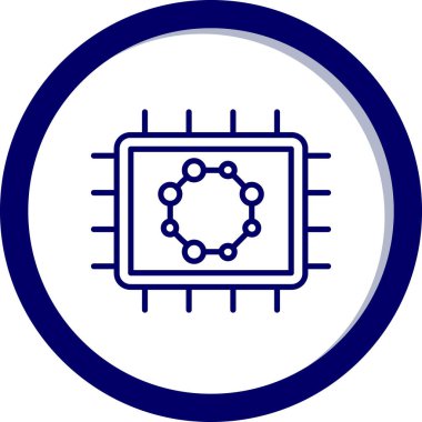 Moda biçimi izole edilmiş arkaplanda cpu simgesi