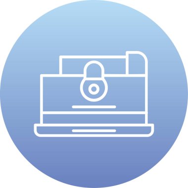 Modern dizüstü bilgisayarın vektör illüstrasyonu simgeden yoksun