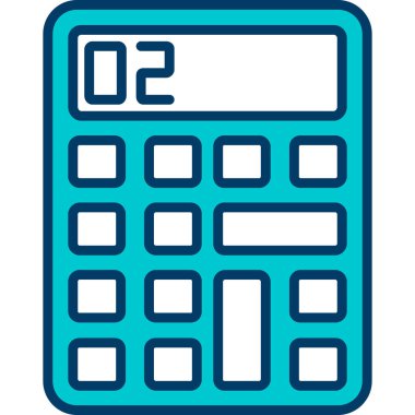 Hesap makinesi matematik simgesi. özet hesap makinesi vektör rengi düz izole