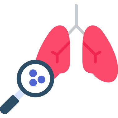 Ciğerler. Web simgesi basit illüstrasyon