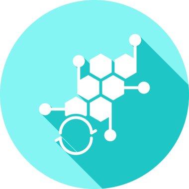 Bilim yassı simgesi, vektör, illüstrasyon