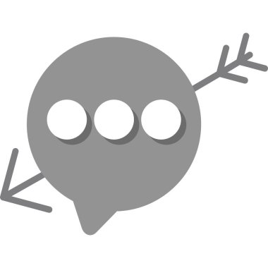 kabarcık balonu düz ikon vektör çizimi