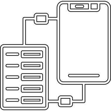 cep telefonu simgesi. Web için telefon vektör simgelerinin özet çizimi