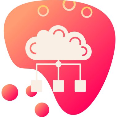 Bulut hesaplama simgesi vektör illüstrasyonu