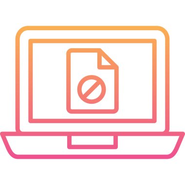 Belge simgesi ve vektör illüstrasyonunu sil