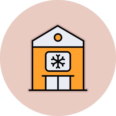 Eşsiz kar tanesi vektör çizgisi simgesi