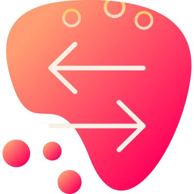 Kırmızı ve pembe bir balonun vektör çizimi