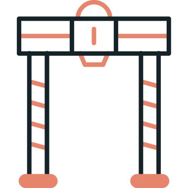 Bariyer. Web simgesi basit illüstrasyon