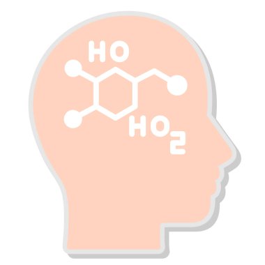Bir beynin karikatür simgesinin vektör çizimi