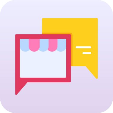 Metin mesajlı sohbet kutusunun vektör illüstrasyonu