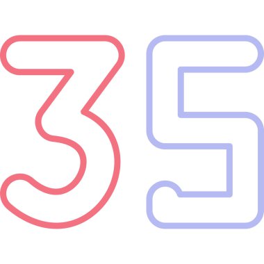 4 numaralı simge tasarımı vektör çizimi