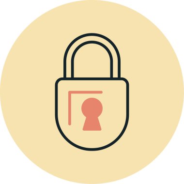 ikon vektör illüstrasyonunu kilitle