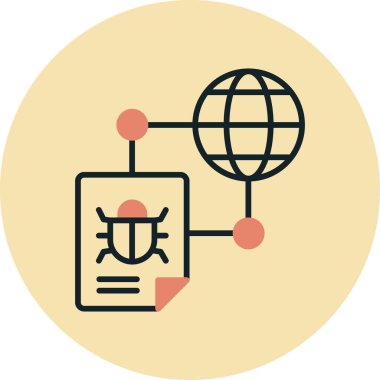 şebeke. Web simgesi basit illüstrasyon