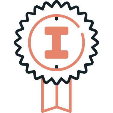 Rozet. Web simgesi basit illüstrasyon