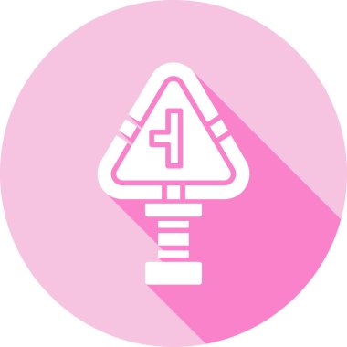 Tek bir izole ışık işaretinin vektör çizimi