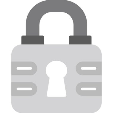 asma kilit web simgesi, vektör illüstrasyonu