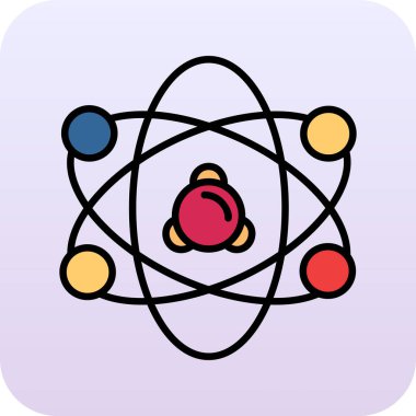 Atom simgesinin vektör illüstrasyonu