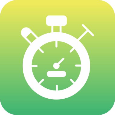 Kronometre simgesi yeşil vektör