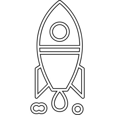 uzay roket simgesi, özet biçimi