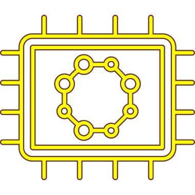 Çip simgesi. Vektör çizim