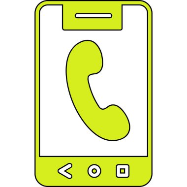 Telefon simgesi vektör illüstrasyonu