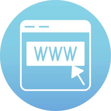 Tarayıcı. Web simgesi basit illüstrasyon