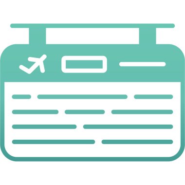 Hava bilet simge vektör çizim