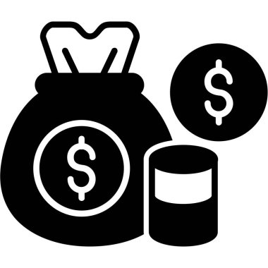 Para için. Web simgesi basit illüstrasyon