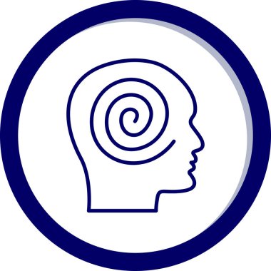 kafa ve insan simgesi, vektör illüstrasyonu