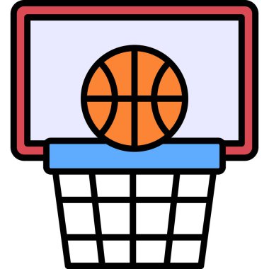 Basketbol ikonu vektör illüstrasyonu