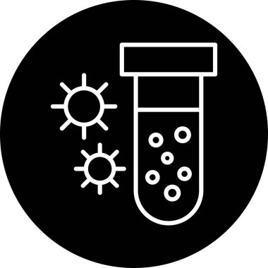 test tübü simgesi, basit vektör illüstrasyonu