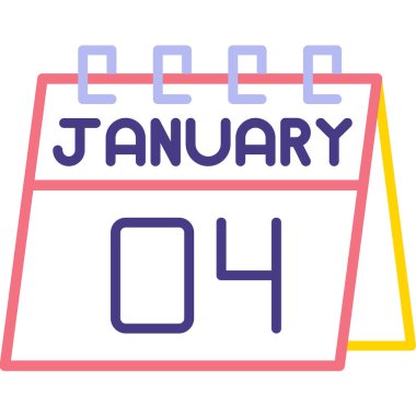 Ocak 'ın 25' inde düz stil tek bir ikon. Basit tasarım